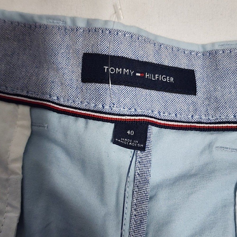Tommy Hilfiger TH Flex Men’s Flat Front 9" Chino Shorts Blue 40" - Picture 3 of 4